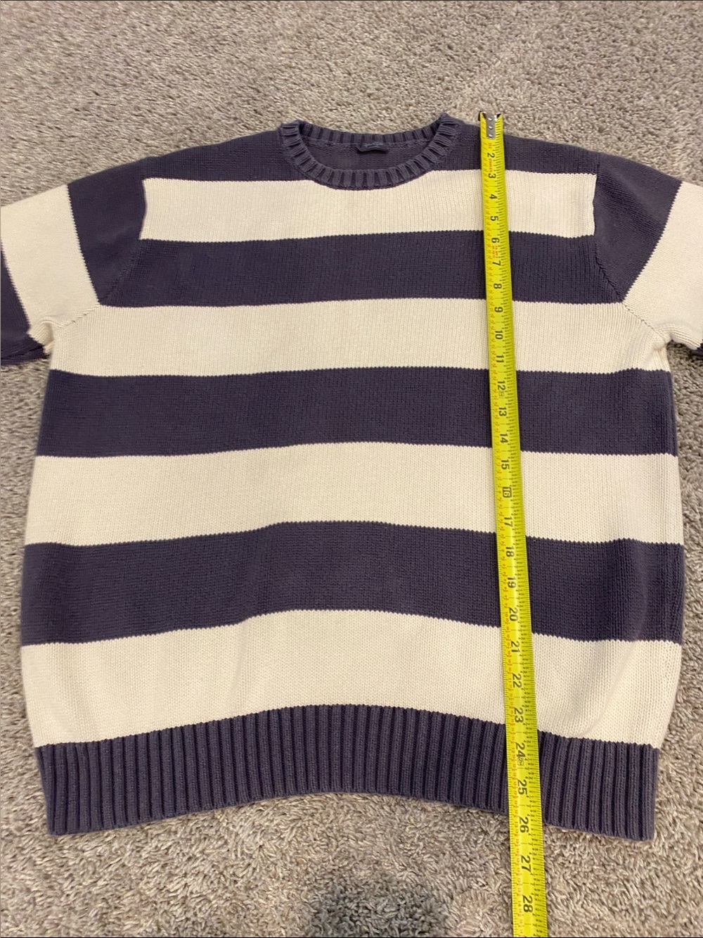 PAC SUN John Galt oversized one size fits all women striped Crew (item 0033)